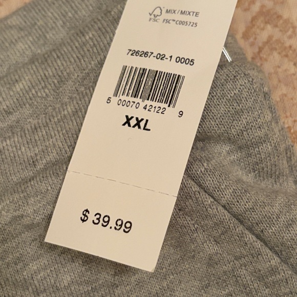 GAP Gray Heather Fleece Joggers / XXL/ NWT - Picture 5 of 14